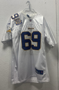 (1) Size 50 Vintage Reebok jaren Allen Vikings NFL offical Jersey