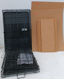 (1) Large Pet Crate (1) Small Pet Crate (5) Cork Board - Various Sizes