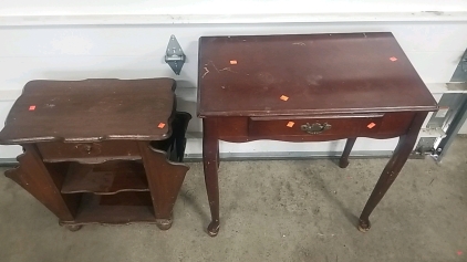Dark Brown Desk and Nightstand