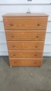 Tan Wooden Dresser 16"x32"x49"