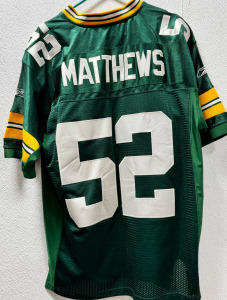 (1) Reebok Brand NFL Green Bay Packers #52 Matthews Jersey (Size 52)