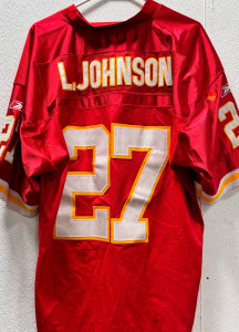 (1) Reebok Brand NFL Kansas City Chiefs #27 L. Johnson Jersey (Size 50)