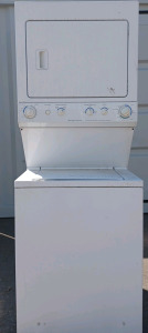 (1) Frigidaire - HD XL Capactiy 2-Speed Combinations 3/4 HP Motor Washer/Dryer Stacking Combo