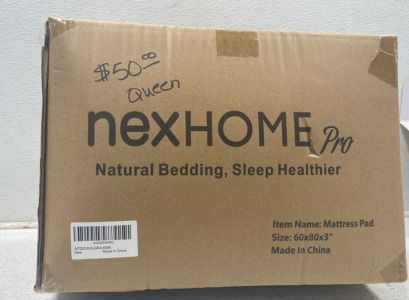 NEXHOME PRO Dual Layer Memory Foam Mattress Topper Queen Size 3 Inch, 2 Inch Cooling Gel Memory Foam Plus 1 Inch Bamboo Viscose Pillow Top Cover, Comfort Support for Back Pain Relief Mattress Pad