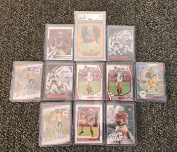 (11) Trey Lance Cards Including PSA 9 2021 Prizm