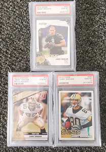 (3) Jimmy Graham PSA 10 Cards