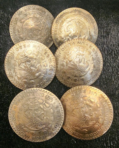(6) Mexican Silver Peso Conchos
