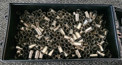 Ammo Box Full Of 9mm Casings (Not Primed) - Count Unknown