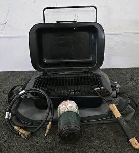 (1) Portable Propane Grill with Propane Tank and Grill Brush