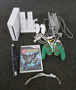 (1) Wii Setup with Game, Controllers and Joysticks