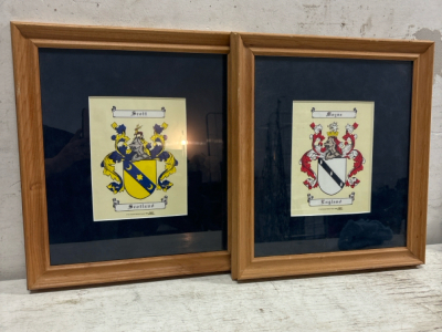 Scotland And England Family Crest Wall Art