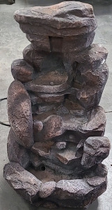 Cobblestone Water Fountain Garden Feat.