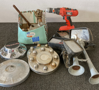 Variety Car Parts, Black And Decker Firestorm Drill with Battery (Untested No Charger). Please Inspect.