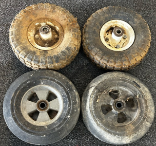 (2) Sets Of 2 Wheel Barrel Tires