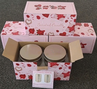 Romantic scented candles