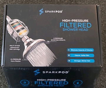 Sparkled shower head & ratchet