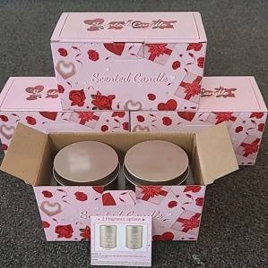 Romantic scented candles (4) set