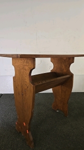 (1) Solid Wood Table with Shelf