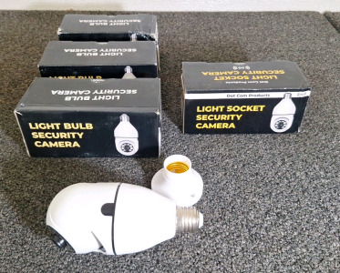 (4) Light Bulb Security Cameras