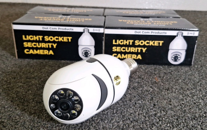(4) Light Bulb Security Cameras