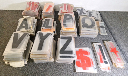 ASSORTED TRACK SIGN LETTERS, NUMBERS & SYMBOLS