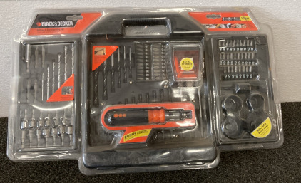 Black & Decker 129 PCS Drilling And Screw Driving Set. Please Inspect.