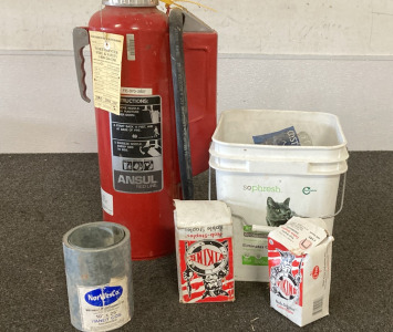 Ansul Red Line Fire ABC Dry Chem Extinguisher, NoRWesCo Galvanized Handy Coil, And More Please Inspect.