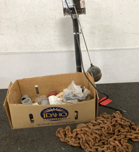 Upright Pedestal Sump Pump, Tow Chains, and More Please Unspect.