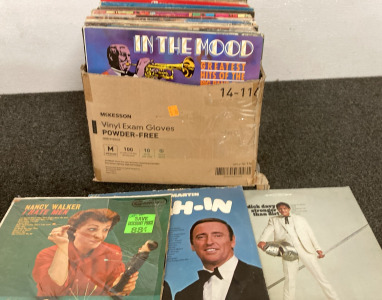 (69) Variety Vintage Vinyl Records. Please Inspect.