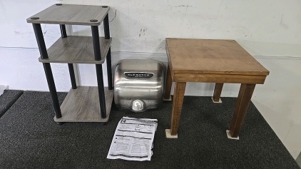 (2) Side Tables (1) XLERATOR Excel Dryer