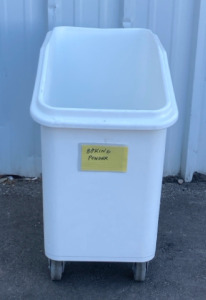 Large Rolling Flour Bin With Lid 29”x16”x27”