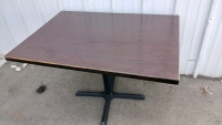 1) Rectangular Restaurant Dining Table Dark Wood 48x34x30 - 2