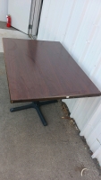 1) Rectangular Restaurant Dining Table Dark Wood 48x34x30 - 3