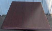 (2) Dark Stained Wood Restaurant Dining Table 35”x35”x30” - 3