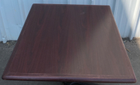 (2) Dark Stained Wood Restaurant Dining Table 35”x35”x30” - 2