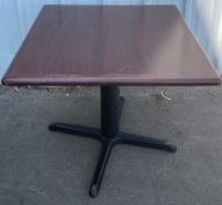 (2) Dark Stained Wood Restaurant Dining Table 35”x35”x30” - 3