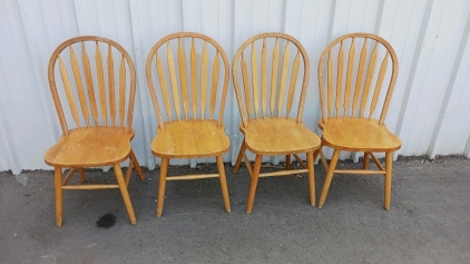 4) Amber Wooden Dining Chairs