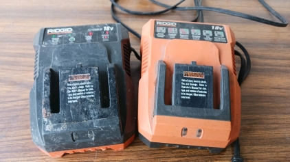 2) Ridgid 18v Battery Chargers