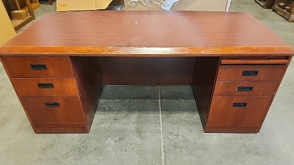 6 Drawer Desk, Cherry Office [EB]