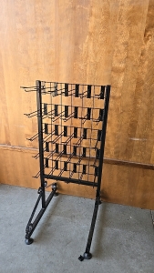 (1) Small Display Rack with Latch On Hooks