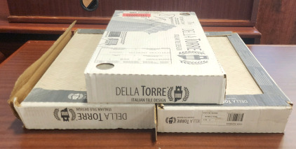 (3) Box Of Della Torre Italian Tile, Belmont Multi Mur Teinte Tono Tiles