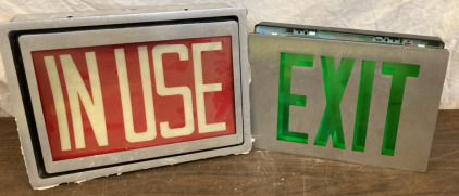 Exit Sign & In Use Sign