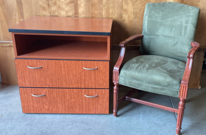 Storage Side Table & Accent Chair