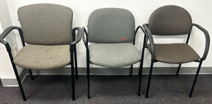 (3) Assorted Office Waiting Chairs