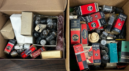 (1) Box Of Vintage Radio And Television Vacuum Tubes