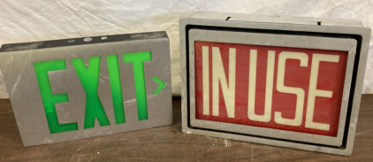 Exit Sign & In Use Sign