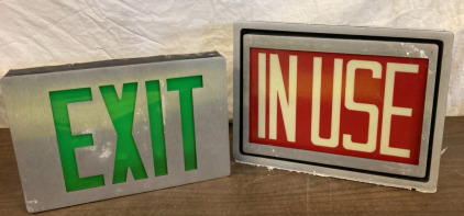 Exit Sign & In Use Sign