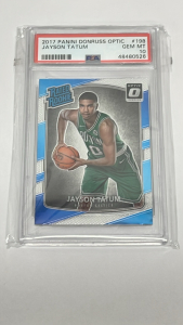 2017 Panini Dondruss Optic Jayson Tatum # 198 Collectible NBA Card PSA Graded (Gem MT 10)