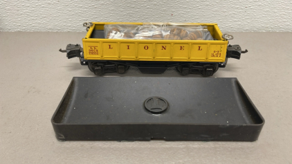 Lionel Trains Pre War #3652 Operating Gondola (Yellow) W/ Load 1939-1942