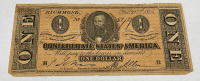 (2) American Confederate Bills… 1864 One Dollar, And 1864 Ten Dollar Bills - 2